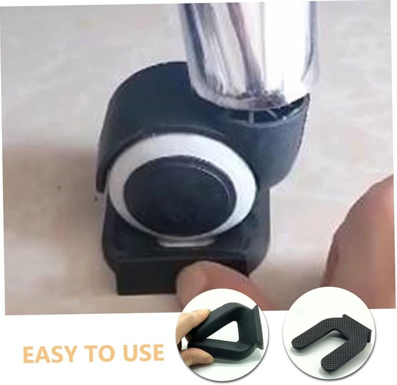4 Pack Furniture Wheel Stoppers Non Slip Pads for Hard Floors Black - Image 5